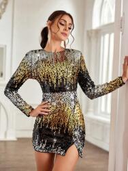 Shein Többszínű Mini Ruha Hosszú Ujjú Flitteres Shein 36