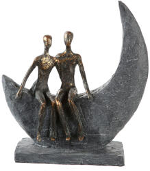  „Moon bronz színű, műgyanta szobor - 23 cm (79616)