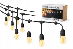 Kültéri hálózati kerti girland kábel 10m 10xE27 Led (Girlanda 10m)