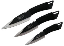 Depox Set 3 cutite de aruncat DEPOX®, Scorpion King, 24.5 cm, negru, husa inclusa (2487)