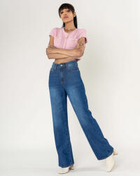 Nina Carter Blugi dama wide leg Nina Carter albastru T001-4 M7 (T001-4DARKBLUE-36)
