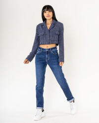 Nina Carter Blugi dama tip Boyfriend Nina Carter Albastru YY305-2 M10 (YY305-2DARKBLUE-38)