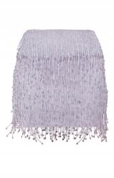 Prettylittlething Mini Lila Egyenes Szoknya Rojtos Gyöngyök Prettylittlething 44