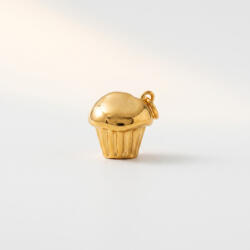 KÁRPÁTHY ékszer Sweet Cupcake aranyozott charm