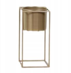 Direct home and garden Virágtartó fedél Virágágyás Swen fém arany 46 cm magas loft négyzet (5903039449008)