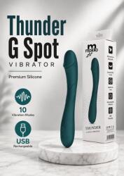Mokko Toys Vibrator Thunder G-Spot, 10 Moduri Vibratii, Silicon Premium, USB Magnetic, 21.8 cm Vibrator
