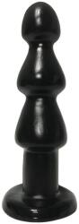 Passion Labs Plug Anal XXL Porter cu 3 Trepte de Penetrare, Ventuza, Negru, Diametru 6.4 cm