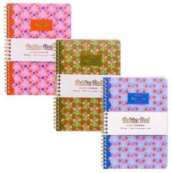 Pukka Pad Spirálfüzet, A5, vonalas, 100 lap, PUKKA PAD ˝Floral Jotta Notebook˝, vegyes minta