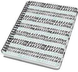Sigel Spirálfüzet, 162x215 mm, pontrácsos, 60 lap, keményfedeles, SIGEL ˝Jolie˝, Curly Mint