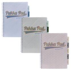 Pukka Pad Spirálfüzet, A4, vonalas, elválasztóval, 100 lap, PUKKA PAD ˝Haze Project Book˝, vegyes szín
