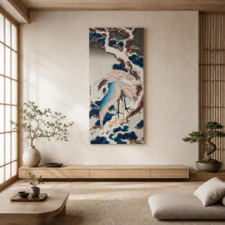  Katsushika Hokusai - Daruk a havas fenyőn vászonkép (677804)