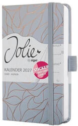 Sigel Naptár, A6, heti, 2027, kemény borító, SIGEL "Jolie", Twilight Grey (7J364)