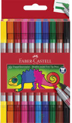 Faber-Castell Rostirón, filctoll készlet, kétvégű Faber-Castell 10 klf. szín (FC151110) - iroszer24