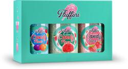 Fractal Colors Zahar pentru vata de zahar Fluffini Capsuni, Pepene Rosu, Bubblegum 3x150g