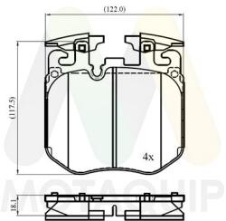 MOTAQUIP set placute frana, frana disc MOTAQUIP LVXL2227 (LVXL2227)