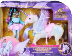 Spin Master Set Unicorn Academy Layla si unicornul Glacier interactiv, cu lumini (6076170) Figurina