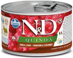 N&D Dog Quinoa konzerv szarvas&kókusz adult mini 6x140g