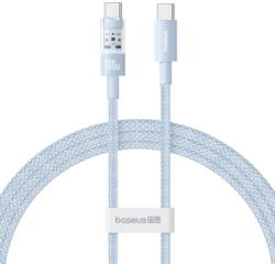 Baseus Cablu Date si Incarcare Baseus USB-C - USB-C Gem 100W 2m Albastru