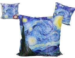CARMANI Párna 45x45cm, polyester, Van Gogh Csillagos éj, többszínű (023-8040)