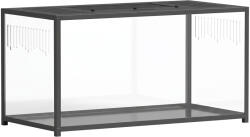 PawHut Cușcă Hamster Habitat Rozătoare Vizibilitate Panoramică 360° Structură Robustă din Metal Spațiu Etanș Adânc 100x50x52, 5 cm Negru | Aosom Romania (D51-548V01BK)