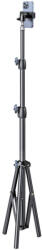 Wozinsky Selfie Stick Wozinsky WRLD-00Y1S cu trepied, 1.7m, Adaptor 1/4, Rotire 360, Negru (5907769372551)