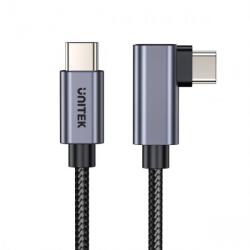 Unitek Cablu Date UNITEK USB-C 90 Grade PD100W 0.5m Negru (C14123BK-0.5M)