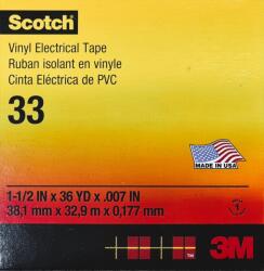 3M Scotch 33, elektromos szigetelőszalag, 38 mm x 33 m, fekete (7000057499)