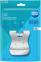 Canpol Babies vízálló egyszer használatos előke zsebbel (10db) - pindurka
