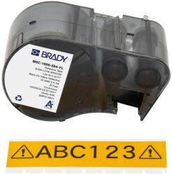 Brady M5C-1000-584-YL / 170936, 25.40 mm x 6.10 m, Műanyag, fekete nyomtatás / sárga háttér (170936)