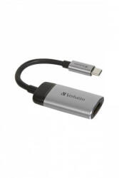 Verbatim Adapter, USB-C/HDMI, 4K, VERBATIM, alumínium-fekete (KV49143) (KV49143)
