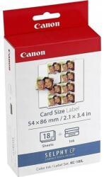 Canon KC-18IL 7740A001AG, 22x17, 3 mm, 18 db, fehér címkék + tintafólia (7740A001AG)