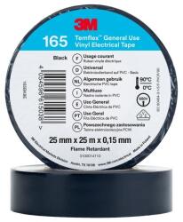 3M Temflex 165 elektromos szigetelőszalag, 25 mm x 25 m, fekete (7100184820)