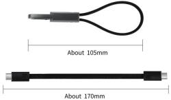 Tech-Protect Cablu Date si Incarcare TECH-PROTECT USB-C - USB-C Ultraboost DNA Keychain 60W 0.17m Gri