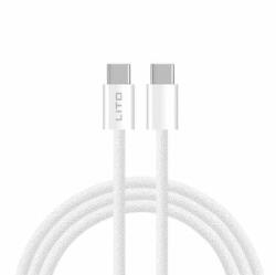 Lito Cablu Date si Incarcare Lito USB-C - USB-C LD04CC 60W 1m Alb