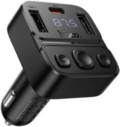 hoco. E87 с 2 USB и 1 USB-C порта, 35 W автомобилно зарядно устройство, FM предавател + Bluetooth (E87)