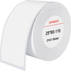 NIIMBOT etichete termice autocolante 25x60 mm, 110 buc (alb) (36382)
