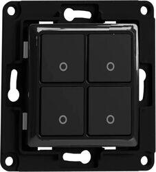 Shelly Comutator de perete Shelly 4 butoane (negru) (Wallswitch4Black)