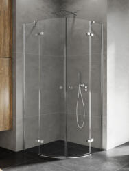 NEW TRENDY Kalibra cabină de duș 90x90 cm semicircular crom luciu/sticlă transparentă K-5128 (K5128)