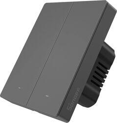 SONOFF Comutator inteligent de perete WiFi SONOFF M5-2C-80 (2-canale, pentru cadru, grafit) (M5-2C-80)