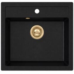 Ruvetti Ditto chiuvetă din granit 56x51 cm negru 3001D_FB60_W-PVDCH (3001DFB60WPVDCH) Chiuveta