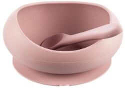 Zopa Bol din silicon cu margini ridicate și ventuză, Old Pink (BD8595114460564) Set pentru masa bebelusi