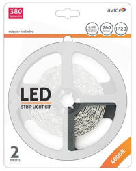Avide ABLSBL12V2835-60NW LED szalag bliszter 12V 4.8W SMD2835 60 LED/M 4000K IP20 (ABLSBL12V2835-60NW)