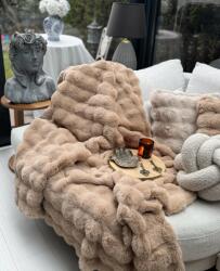  Aberto Design Sofa Shawl Brown Bubble 150x100 - Brown