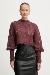Bardot felső LACE GEORGIA - burgundia S