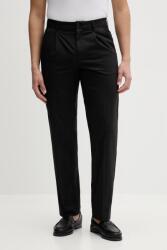 Calvin Klein egyenes férfi nadrág pamuttal - fekete 33/32