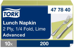 Tork Lunch éttermi szalvéta Advanced lime 2 rétegű, 33x33 SCA477840 (SCA477840)