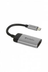 Verbatim Adapter, USB-C/HDMI, 4K, VERBATIM, alumínium-fekete (KV49143) - iroda24