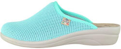 Fly Flot Saboti dama, Fly Flot, T4-368-FE-Turcoaz, de casa, textil, ortopedici, cu talpa joasa, turcoaz (Marime: 38)