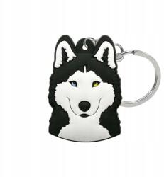  Új kulcstartó, kulcstartó, Husky Kutya medál (00982)