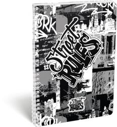 Lizzy Card Spirálfüzet A/4 vonalas LIZZYSULI 70 lapos Street Rules